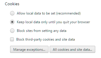 Chrome Cookies Help
